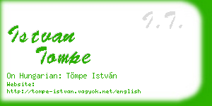 istvan tompe business card
