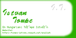 istvan tompe business card
